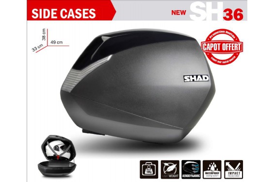 Valises Latérales Moto Shad SH36 + Capot Carbone Offert