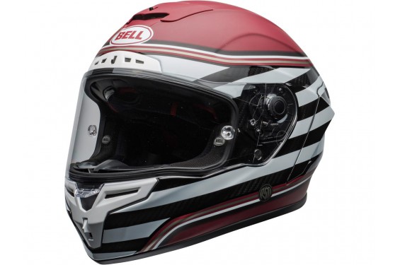 Casque Moto BELL RACE STAR DLX RSD THE ZONE Blanc - Rouge 2021