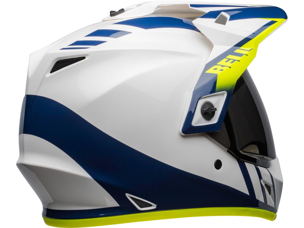 Casque Moto Cross BELL MX-9 ADVENTURE MIPS DASH Blanc - Bleu - Jaune