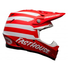 Casque Moto Cross BELL MOTO-9 MIPS FASTHOUSE SIGNIA Rouge - Blanc 2021