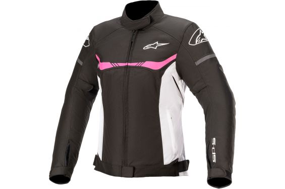 Blouson moto Femme Alpinestars T-SPS Waterproof - Noir Blanc & Rose