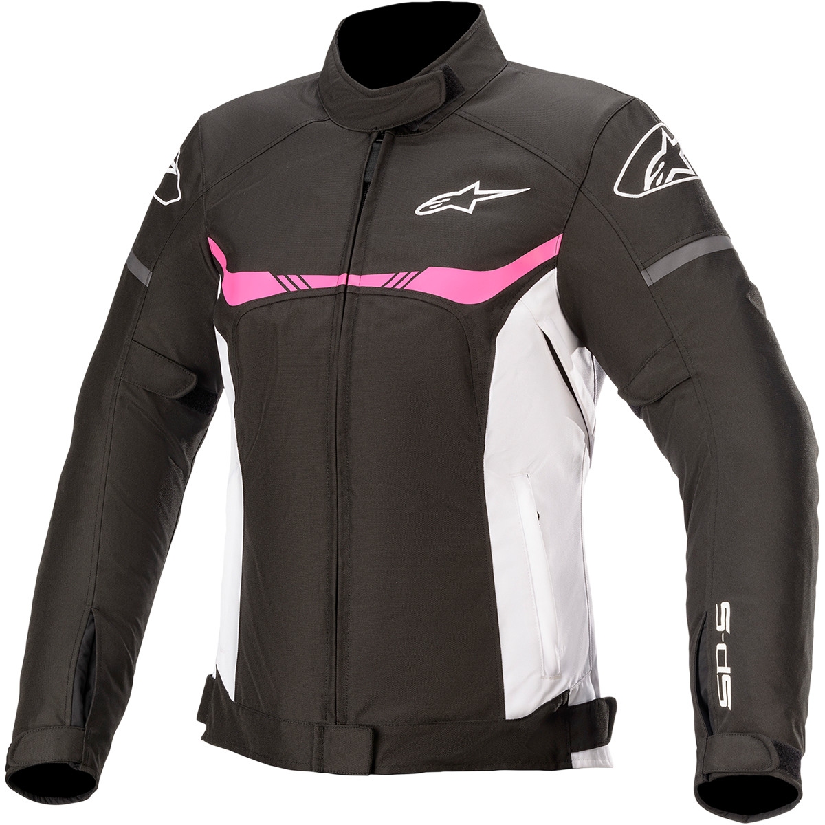Blouson moto Femme Alpinestars T-SPS Waterproof - Noir Blanc & Rose