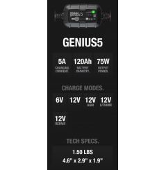 Chargeur de Batterie Moto Intelligent NOCO Genius 5 6-12V 5A