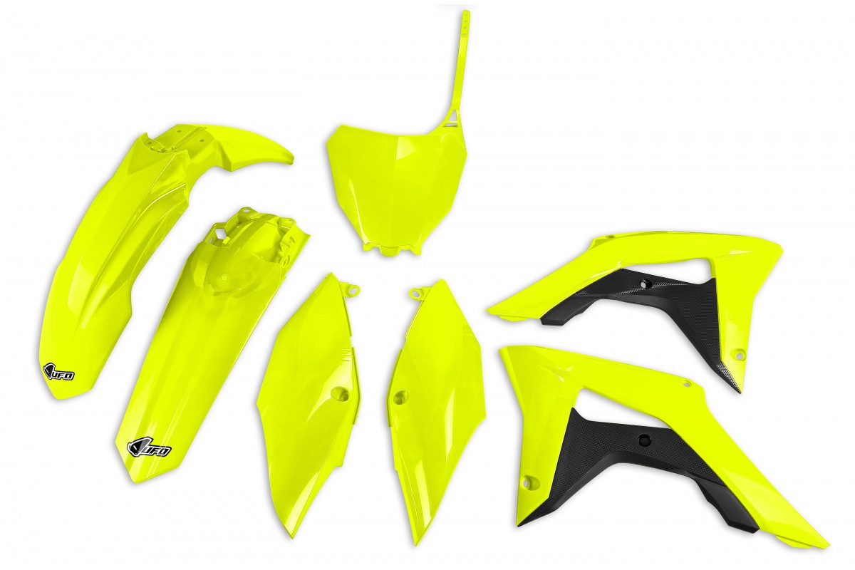 Kit Plastique UFO pour Moto Honda CRF250 R (18-21) CRF450 R (17-20) - Couleur Jaune fluo