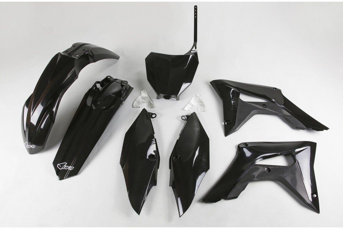 Kit Plastique UFO pour Moto Honda CRF250 R (18-21) CRF450 R (17-20) - Couleur Noir