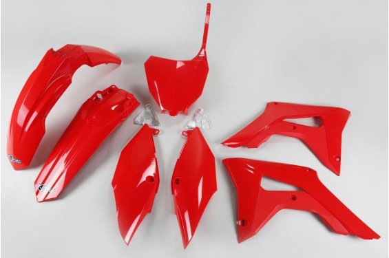 Kit Plastique UFO pour Moto Honda CRF250 R (18-21) CRF450 R (17-20) - Couleur Rouge