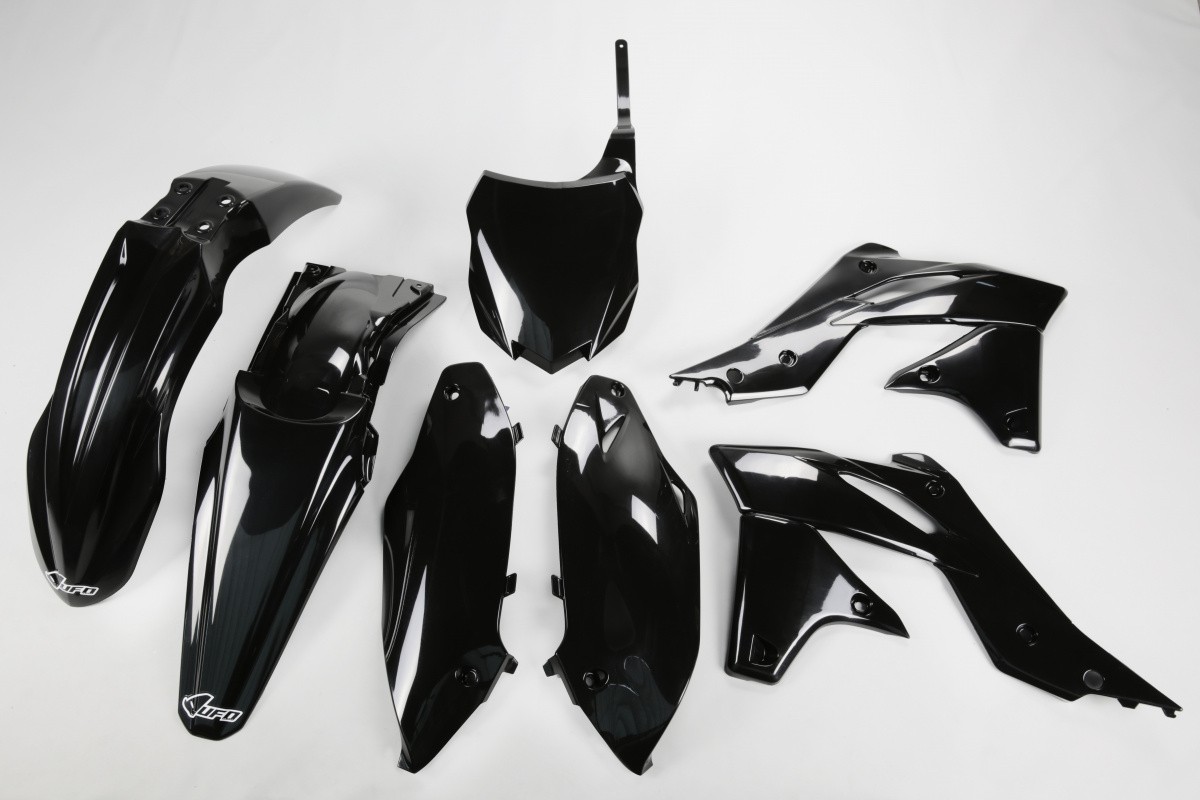 Kit Plastique UFO pour Moto Kawasaki KX250 F (13-16) - Couleur Noir