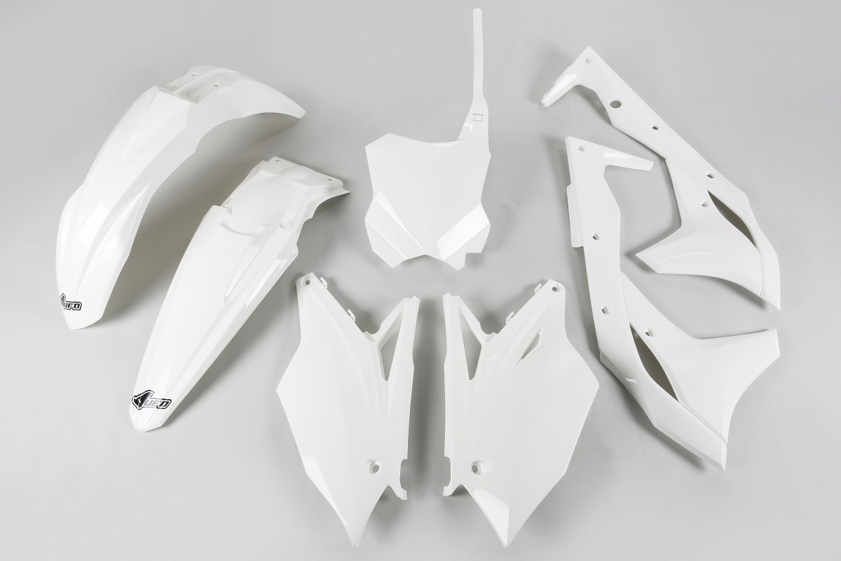 Kit Plastique UFO pour Moto Kawasaki KX250 F (17-20) - Couleur Blanc
