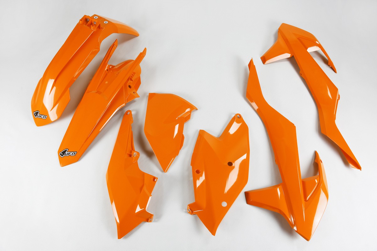 Kit Plastique UFO pour Moto KTM EXC-F250 (17-19) EXC-F350 (17-19) EXC-F450 (17-19) EXC-F500 (17-19) - Couleur Orange
