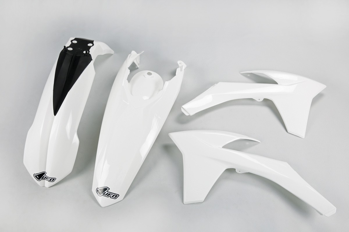 Kit Plastique UFO pour Moto KTM EXC125 (12-13) EXC150 (12-13) EXC200 (12-13) EXC300 (12-13) EXC500 (12-13)  - Couleur Blanc