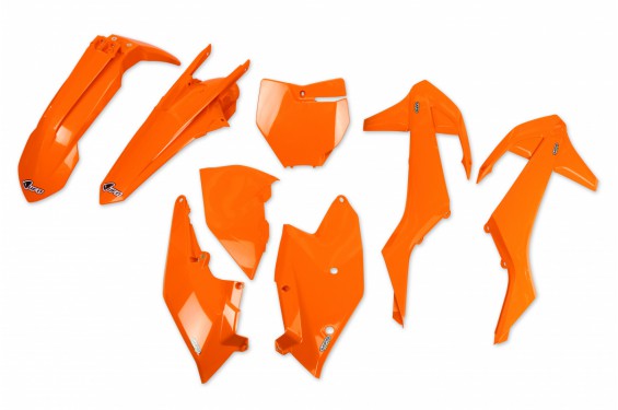 Kit Plastique UFO pour Moto KTM SX125 (16-18) SX250 (16-18) - Couleur Orange fluo