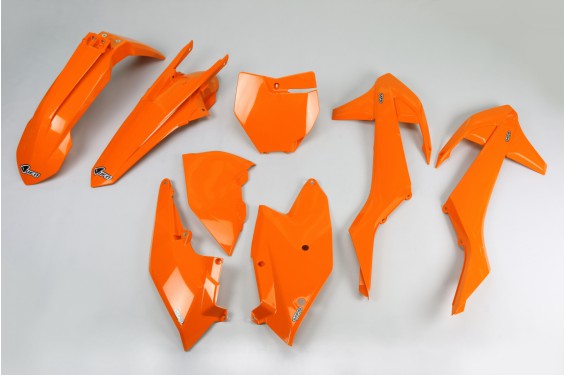 Kit Plastique UFO pour Moto KTM SX250 (17-18) SX-F250 (16-18) SX-F350 (16-18) SX-F450 (16-18) - Couleur Orange
