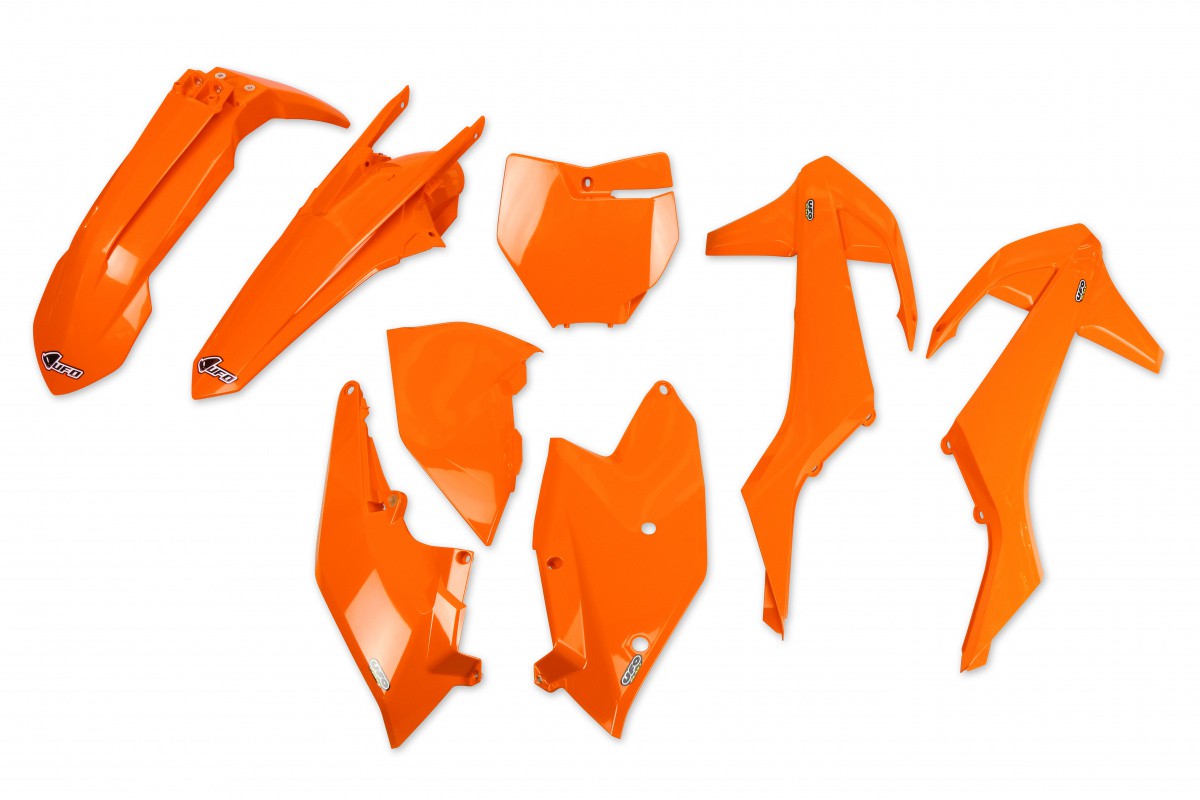 Kit Plastique UFO pour Moto KTM SX250 (17-18) SX-F250 (16-18) SX-F350 (16-18) SX-F450 (16-18) - Couleur Orange fluo