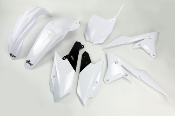 Kit Plastique UFO pour Moto Yamaha YZ250 F (14-18) YZ450 F (14-17) - Couleur Blanc
