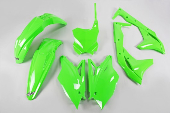 Kit Plastique UFO pour Moto Kawasaki KX250 F (17-20) - Couleur Vert fluo