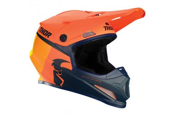 Casque Moto Cross THOR SECTOR RACER 2021 Orange - Noir