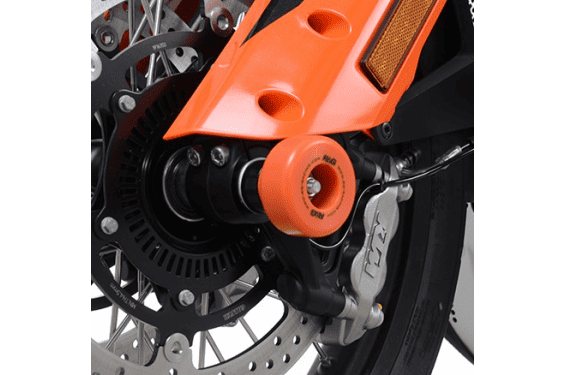 Roulettes de protection de fourche Orange R&G pour Adventure 790 (19-23) - FP0222OR Roulettes de protection de fourche Orange R&G pour Adventure 790 (19-23) - FP0222OR