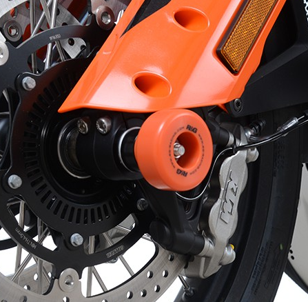 Roulettes de protection de fourche Orange R&G pour Adventure 790 (19-23) - FP0222OR