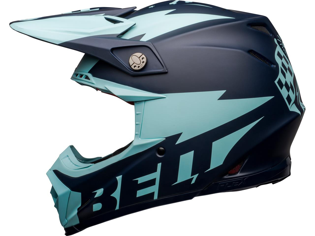 Casque Moto Cross BELL MOTO-9 FLEX BREAKAWAY Bleu Mat 2021