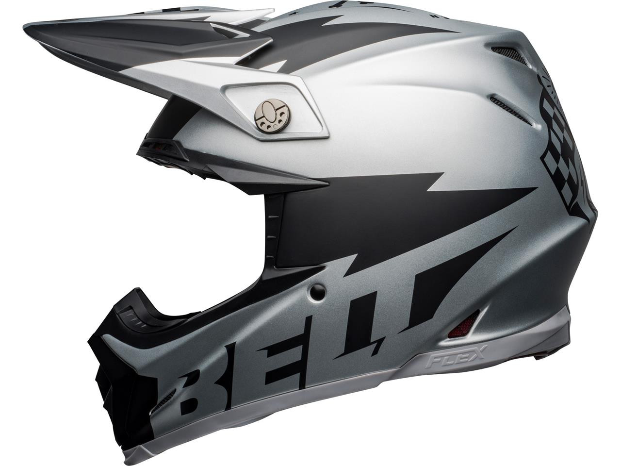 Casque Moto Cross BELL MOTO-9 FLEX BREAKAWAY Gris Mat - Noir Mat 2021