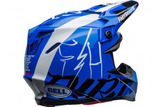 Casque Moto Cross BELL MOTO-9 FLEX FASTHOUSE DID 20' Bleu - Blanc