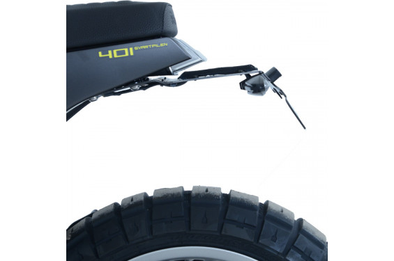 Support de Plaque R&G pour Husqvarna 401 Svartpilen (18-21) - LP0250BK Support de Plaque R&G pour Husqvarna 401 Svartpilen (18-21) - LP0250BK