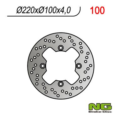 Disque arrière NG Brake pour Kawasaki ER-6 N - F (05-17) 100