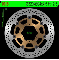 Disque de frein avant NG Brake pour Honda VTR 1000 SP1 - SP2 (00-06) 1015