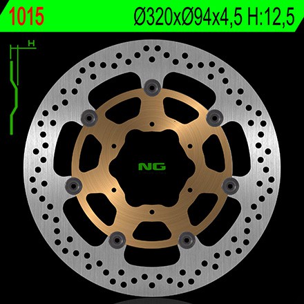 Disque de frein avant NG Brake pour Honda VTR 1000 SP1 - SP2 (00-06) 1015