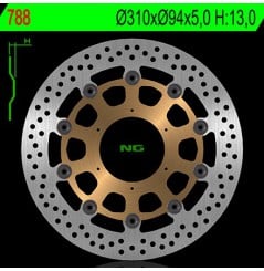 Disque de Frein Moto NG Brake Avant pour Honda CB 1000 R (08-17) 788