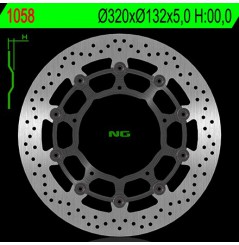 Disque de frein avant NG Brake pour Yamaha YZF R1 (04-06) 1058