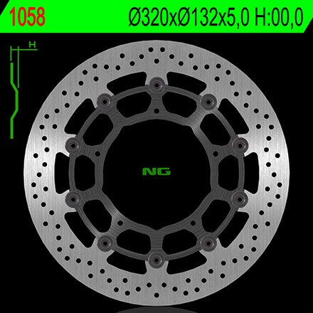 Disque de frein avant NG Brake pour Yamaha  YZF R1 (15-24) 1058