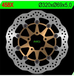 Disque de frein Avant NG Brake Wave pour Suzuki GSX 1400 (02-08) 458X