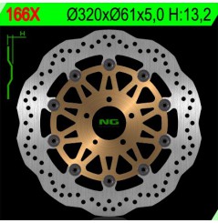 Disque de Frein Avant NG Brake Wave pour Kawasaki ZX9-R (94-97) 166X