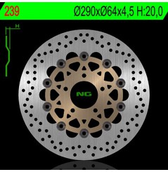 Disque de Frein Avant NG Brake pour Suzuki GSX-F 600 (89-03) 239