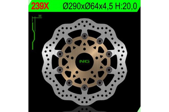 Disque de Frein Avant NG Brake wave pour Suzuki GSX-F 750 (89-03) 239X Disque de Frein Avant NG Brake wave pour Suzuki GSX-F 750 (89-03) 239X