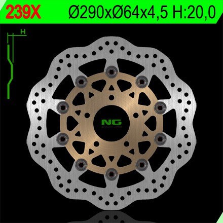 Disque de Frein Avant NG Brake wave pour Suzuki GSX-F 600 (89-03) 239X