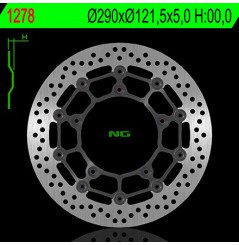 Disque de Frein Moto NG Brake Avant pour Suzuki 650 Gladius (09-16) 1278