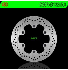 Disque de Frein Moto NG Brake arrière pour Yamaha BT 1100 Bulldog (02-07) 483