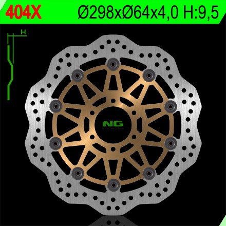 Disque de frein avant NG Brake wave pour Yamaha TRX 850 (95-00) 404X