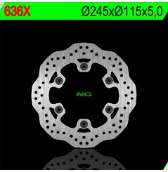 Disque de Frein Wave Moto NG Brake arrière pour Ducati ST3 - S (04-07) 636X