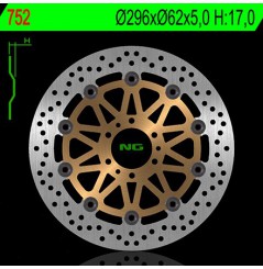 Disque de Frein Avant NG Brake pour Honda VRF 800 (98-13) 752