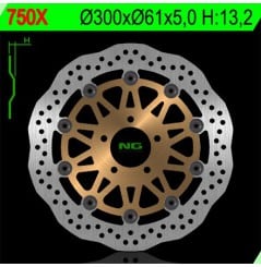 Disque de Frein Avant Wave NG Brake pour Kawasaki ZX-12R Ninja (05-06) 750X
