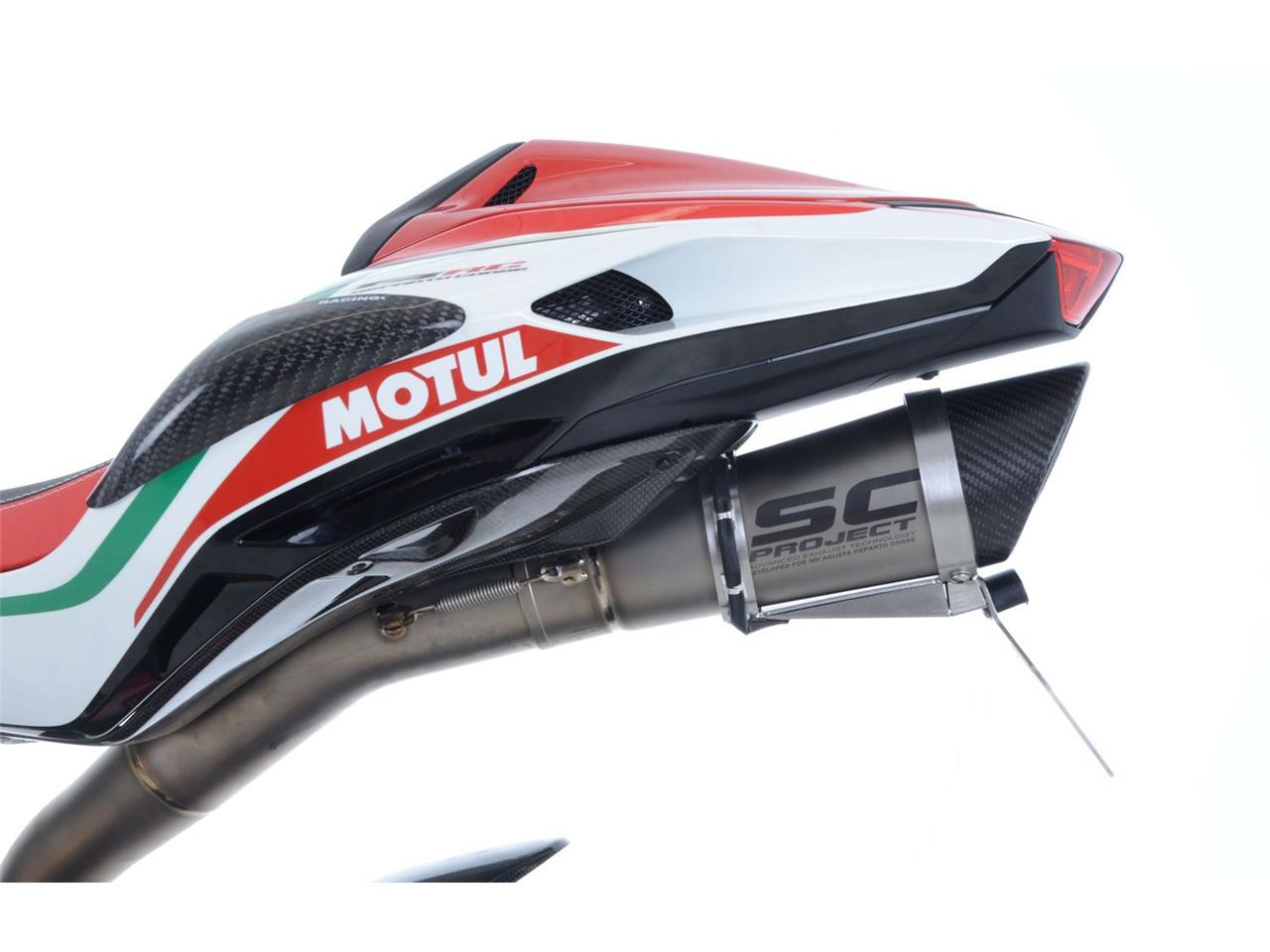 Support de Plaque R&G pour MV Agusta F4 RC (17-19) pour échappement SC Project - LP0228SS