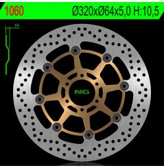 Disque de frein NG Brake avant pour Aprilia 900 Dorsoduro (17-19) 1060