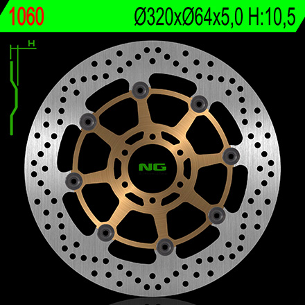 Disque de frein NG Brake avant pour Aprilia 850 Mana (07-16) 1060