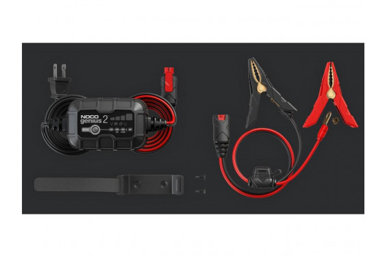 Chargeur de Batterie Moto Intelligent NOCO Genius 2 6-12V 2A Montage avec Pinces