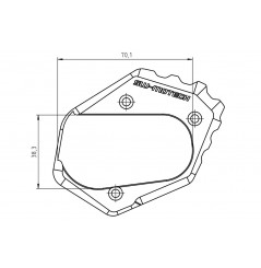 Extension de Béquille Sw-Motech pour BMW R1250 GS (19-24) STS.07.102.10400/B