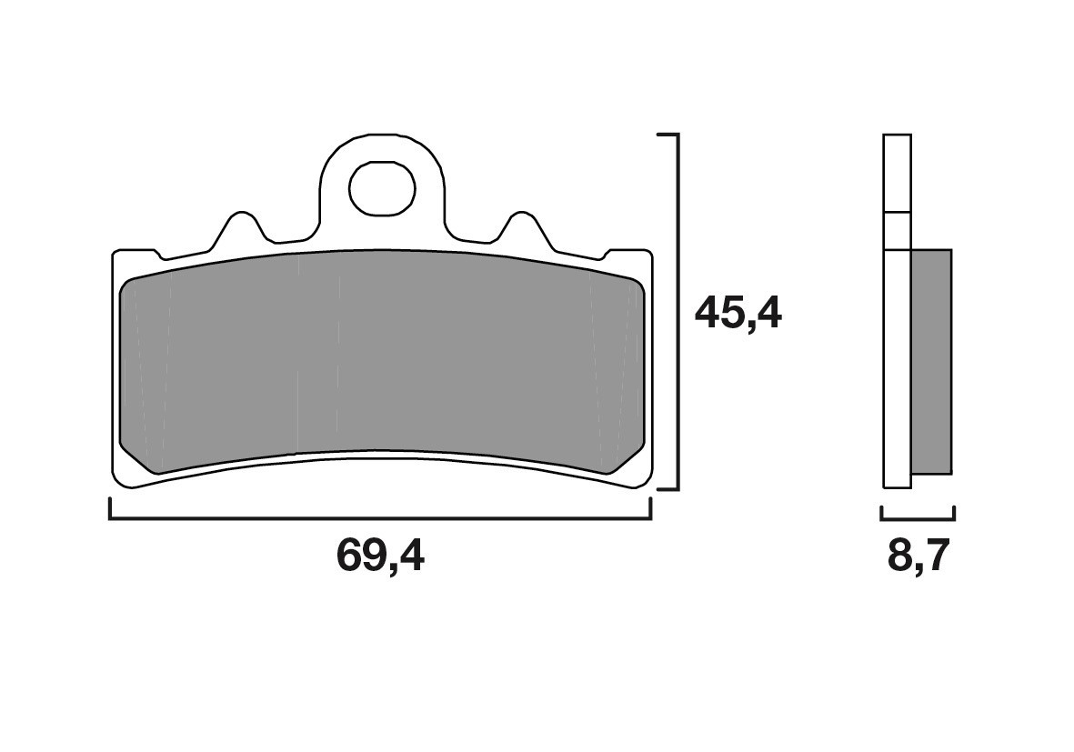 Plaquette de Frein Moto Avant CL Brakes 1233A3+ - Métal Fritté Route