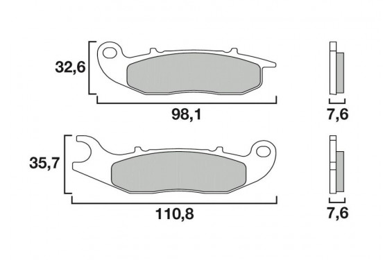 Plaquette de frein Avant Brembo 07GR03 CC Plaquette de frein Avant Brembo 07GR03 CC